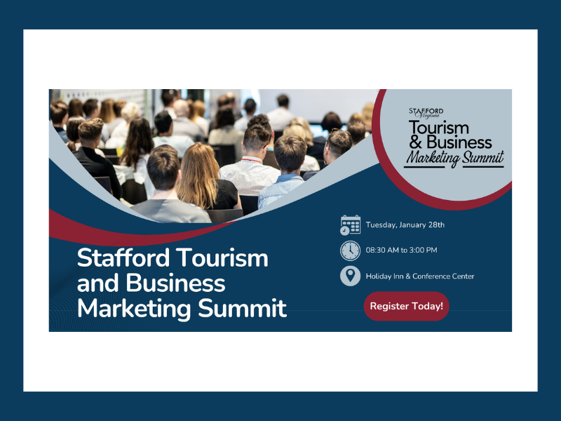 Stafford County Tourism and Economic Development Teams up to Host Its First Tourism and Business Marketing Summit Featuring Best-Selling Author Greg Kihlström